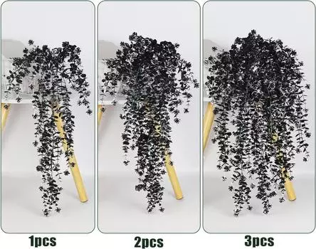 Искусственное растение Симуляция 69 Сетка Настенное подвесное Камелия Лиана Украшение Хэллоуин Пасха Гостиная Симуляция Зеленое растение Лиана