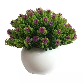 Искусственное растение в горшке Пластиковый цветочный горшок Стол Имитация бонсай Домашний декор