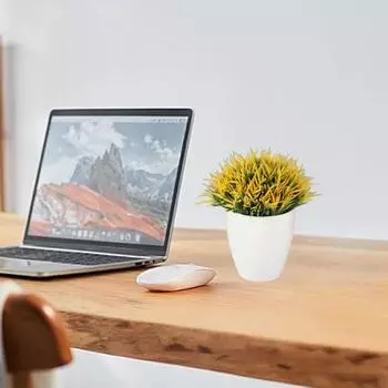 Искусственное растение в горшке Yousheng, не вянет, реалистичное, легкое в уходе, имитация Pteris Multifida Poir Bonsai, домашний декор фиолетовый