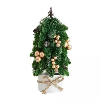Искусственное рождественское украшение Мини-рождественская елка Комнатные растения Настольная рождественская елка Кабинет Golden Berries