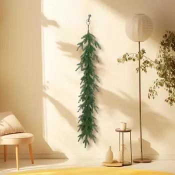 Искусственное украшение в виде пяти вилок Rattail, 47,24 дюйма/шт. Реалистичная гирлянда для праздника, Рождества, полная, искусственные ветки One Size