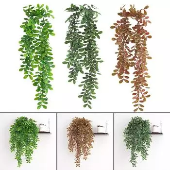 Искусственное висячее растение, поддельное украшение настенной корзины из плюща, для наружного и внутреннего использования темно-зеленого