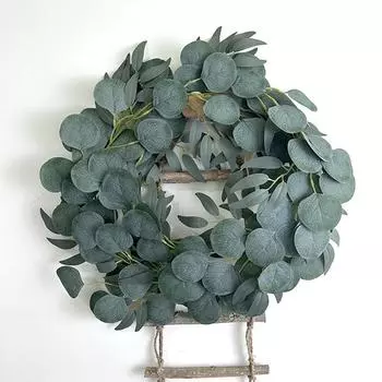 Искусственное зеленое растение эвкалипт ива ротанг эвкалиптовый лист настенный фон для свадебной вечеринки украшение дома 200cm