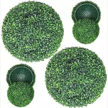 Искусственное зеленое растение Milangrass Ball Пластиковое растение Свадебный искусственный цветочный шар Украшение потолка дома 13cm