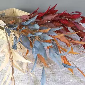 Искусственное зеленое растение с высокой ветвью, листья полыни, свадебный потолок, мягкое декоративное растение, искусственный цветок, свадебный имитационный цветок wormwood красный