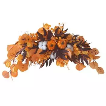 Искусственное зеркало передний цветок осень Хэллоуин День благодарения дверь украшение домашний декор