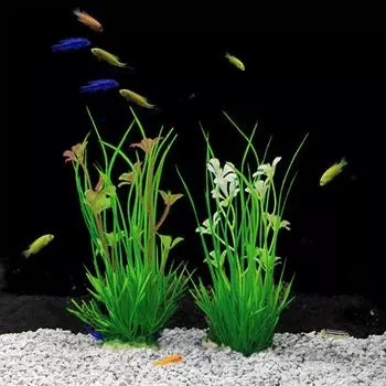 Искусственные аквариумные растения Omaments Водные зеленые растения Имитация водяной травы Украшения для аквариума