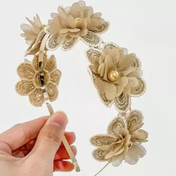 Искусственные цветочные повязки на голову Богема Свадебные Вечерние Головные уборы Брошь Цветы Повязки для волос Праздничные Приморские Аксессуары для волос