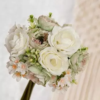 Искусственные цветы для украшения, искусственные розы, искусственный букет, шелковые композиции, центральный элемент стола, ваза, украшение для торта, свадебный детский душ жёлтый