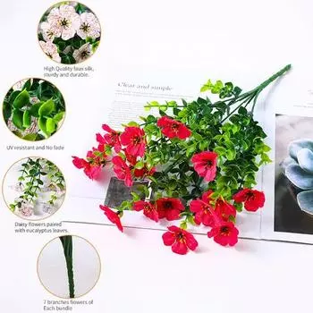 Искусственные цветы фиалки, всесезонный комплект искусственных цветов, реалистичные искусственные фиалки с гибкими стеблями для украшения свадьбы в саду на открытом воздухе светло-розовый