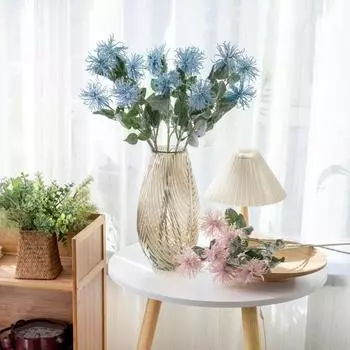 Искусственные цветы Фланелевая цветочная ветка Искусственные красные розы Реалистичный искусственный цветок для свадьбы Украшение дома синий