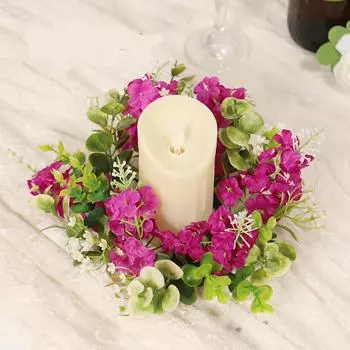 Искусственные цветы Эвкалиптовые свечи Подсвечники Цветочные гирлянды Искусственные украшения Семейные посиделки Украшения для обеденного стола Цветочные гирлянды
