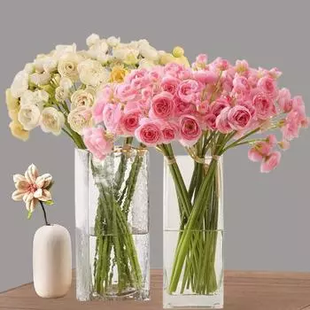 Искусственные цветы камелии с 24 головками, букет пионов и роз, цветок невесты для свадьбы, вечеринки, офиса, украшения дома