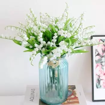 Искусственные цветы колокольчики Искусственные цветы Пластик и шелковая ткань Акация Украшения для дома Аксессуары зелёный