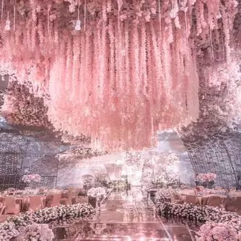 Искусственные цветы магнолии Красивый красочный цветочный декор темно-розовый