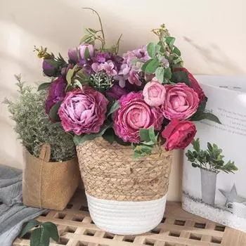 Искусственные цветы, модные, неувядшие, простые в уходе, искусственные цветы, свадебный букет Лу Лиан, искусственные свадебные цветы с цветами в руках, искусственный букет розы красного