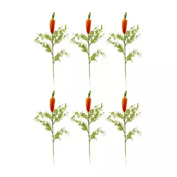 Искусственные цветы, пасхальные декоративные цветочные композиции с редисом и лимоном, подходят для вазы для домашней вечеринки, цветочные композиции в центре, 6 шт. One Size