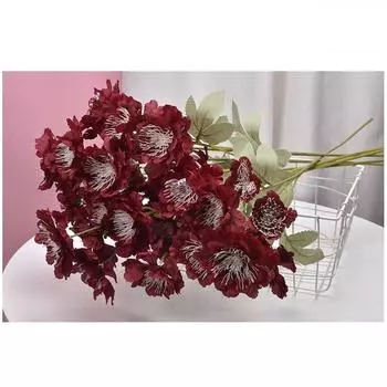 Искусственные цветы пиона, шелковый букет, искусственные растения для домашнего свадебного украшения в двери вино красного