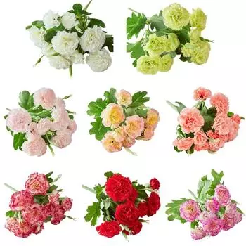 Искусственные цветы Пластиковые цветы гвоздики Поддельный букет гвоздик Искусственные сушеные цветы