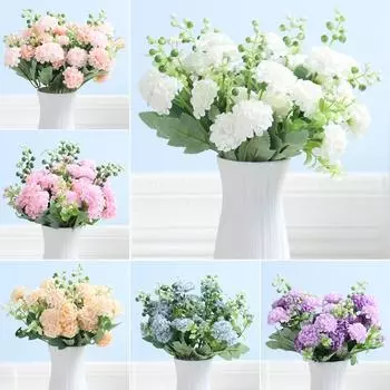 Искусственные цветы Real Touch Silk Daisy Bouquet Mixed Floral Handheld Искусственные цветы Home For Wedding Home Decoration