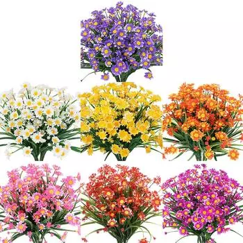 Искусственные цветы ромашки с детальным дизайном. Потрясающий декор для свадебной вечеринки. light red