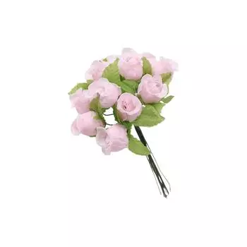 Искусственные цветы Роза Мини Букет Домашний Свадебный Венок Подарок Новогодняя вечеринка Украшения Аранжировка Принадлежности серебряный