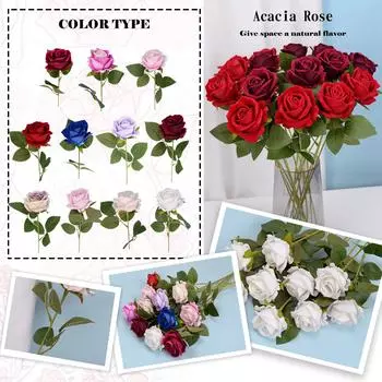 Искусственные цветы розы, ветки растений, фестиваль, свадьба, украшение дома J
