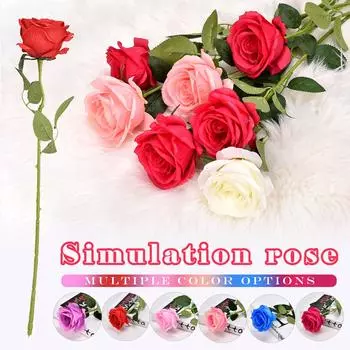 Искусственные цветы розы, ветки растений, фестиваль, свадьба, украшение дома золотой