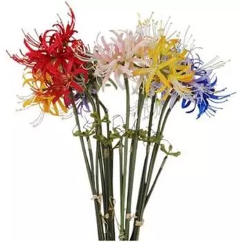 Искусственные цветы с длинным стеблем Искусственные цветы паучьей лилии Луковицы ликориса Паучьи лилии Настоящее прикосновение к фотографии Украшение сада отеля красный