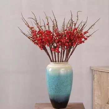 Искусственные цветы Wintersweet, украшение интерьера, искусственные цветы, праздничная атмосфера, декорированные искусственные растения в виде сливы middle branch белый