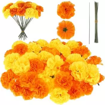 Искусственные головки цветов бархатцев