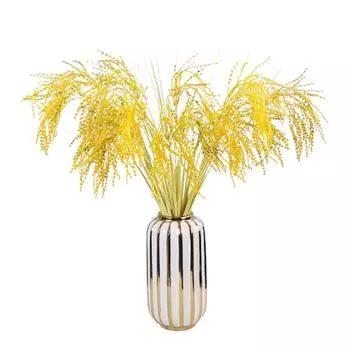Искусственные имитационные стебли пшеницы, искусственные цветы, золотистый солнечный цвет, домашний декор, имитация колоса Short twig