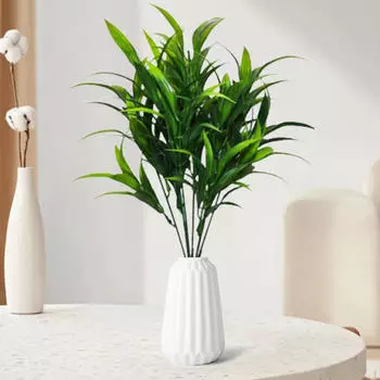 Искусственные кусты, растения, стебли, искусственные растения, зеленые композиции, украшения для свадьбы, патио, дня рождения 7 heads 21 forks