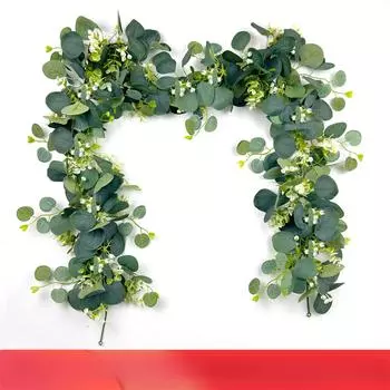 Искусственные листья эвкалипта, полные звездной лозы, искусственное зеленое растение, украшение для вечеринки в виде лозы AL888 rattan