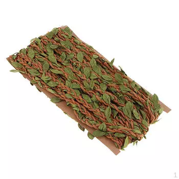 Искусственные листья виноградной лозы плюща, имитация мешковины - кофе, 10 м