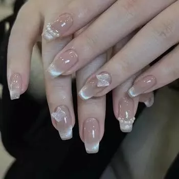 Искусственные ногти ручной работы для фототерапии, кошачий глаз, Аврора, бабочка, доспехи, готовые, многоразовые, съемный брелок XS