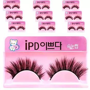 Искусственные норковые ресницы, 10 пар, пушистые толстые накладные ресницы ручной работы, длинные эффектные 5D накладные ресницы