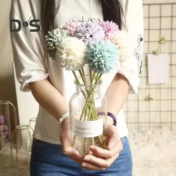 Искусственные одуванчики, шар, цветочная композиция, сделай сам, свадебная вечеринка, домашний декор фиолетовый