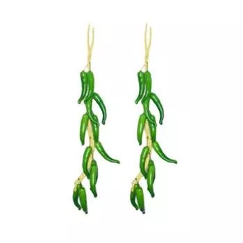 Искусственные овощи на нитке, имитация овощной гирлянды, реалистичные декоративные поддельные овощи для дома, фермерского дома, кухни, фермерской вечеринки, настенное украшение 2pcs B