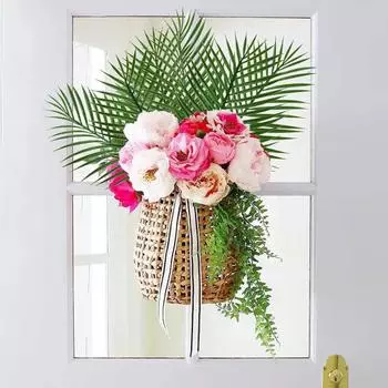 Искусственные пальмовые листья, декоративные, без полива, не выцветающие, имитация зеленого растения, пасхальное воскресенье, цветочная композиция, искусственное растение темно-зеленого