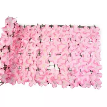 Искусственные панели из листьев вишни, искусственный экран для ограждения частного дома, сада, балкона, украшения, украшения балкона белый