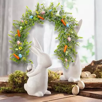 Искусственные пасхальные гирлянды, украшения, цветочная гирлянда из виноградной лозы для каминных полов without carrot