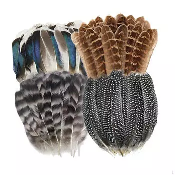 Искусственные перья для создания предметов ручной работы Красочные варианты События 24pcs