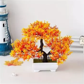 Искусственные пластиковые растения бонсай небольшое дерево в горшке горшечный цветок сад искусственные растения украшения для комнаты украшение стола