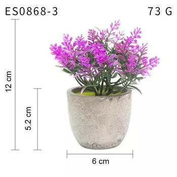 Искусственные пластиковые водные растения Искусственная лаванда Искусственные зеленые растения Маленькие растения в горшках Украшения для дома Реквизит для съемки Целлюлозные горшки