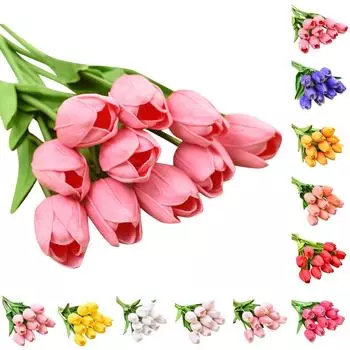 Искусственные поддельные цветы Букет Цветочный свадебный букет Вечеринка Домашний декор One Size