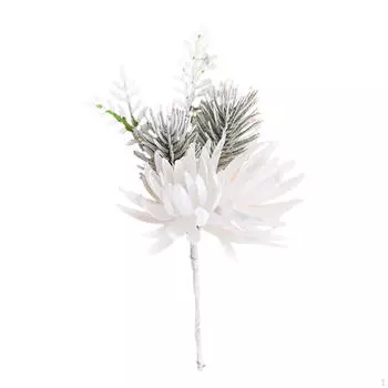 Искусственные, поддельные деревянные, кедровые стволы, снежные аксессуары, искусственные растения, искусственные листья на Рождество 14cm