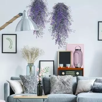 Искусственные подвесные цветы для улицы, устойчивые к ультрафиолетовому излучению, искусственные лозы с цветами, устойчивые к погодным условиям, реалистичные искусственные цветы для подвесной корзины, крыльца, патио, декора 1pc жёлтый