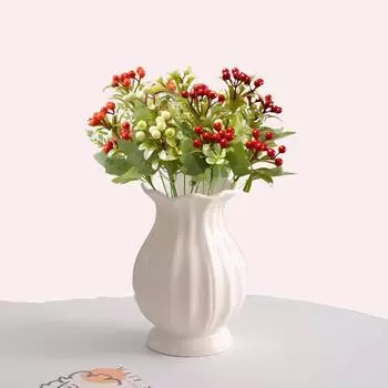 Искусственные ягоды Связки красных фруктов Зимние зеленые фрукты Цветы Богатые фрукты Черника Фруктовые вазы Цветочные композиции Дверные перемычки Цветок молочный белый