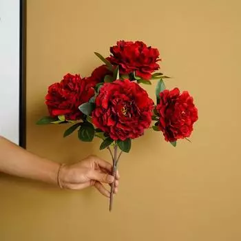 Искусственные растения Детальный макет отеля Не засохшие Гибискус Пион Аудитория премиум-класса белый